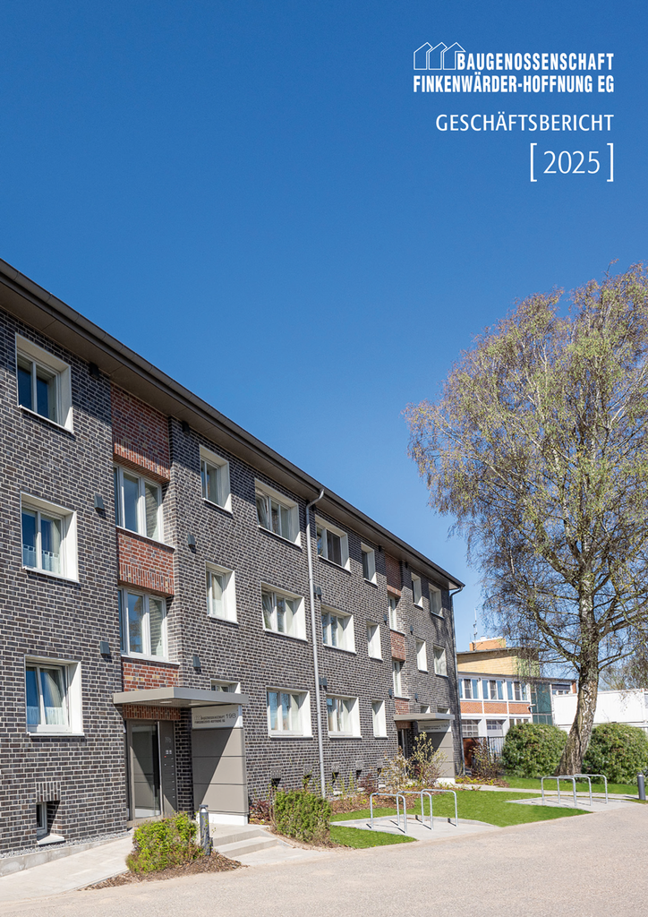 Cover Geschäftsbericht - Bild eines grauen Hauses