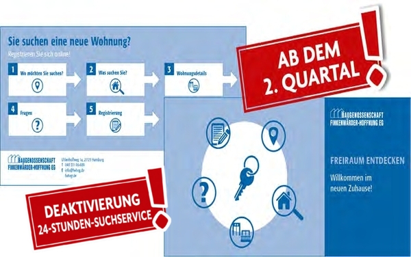 Wohnungssuche mit Immomio / Deaktivierung 24-Stunden-Suchservice